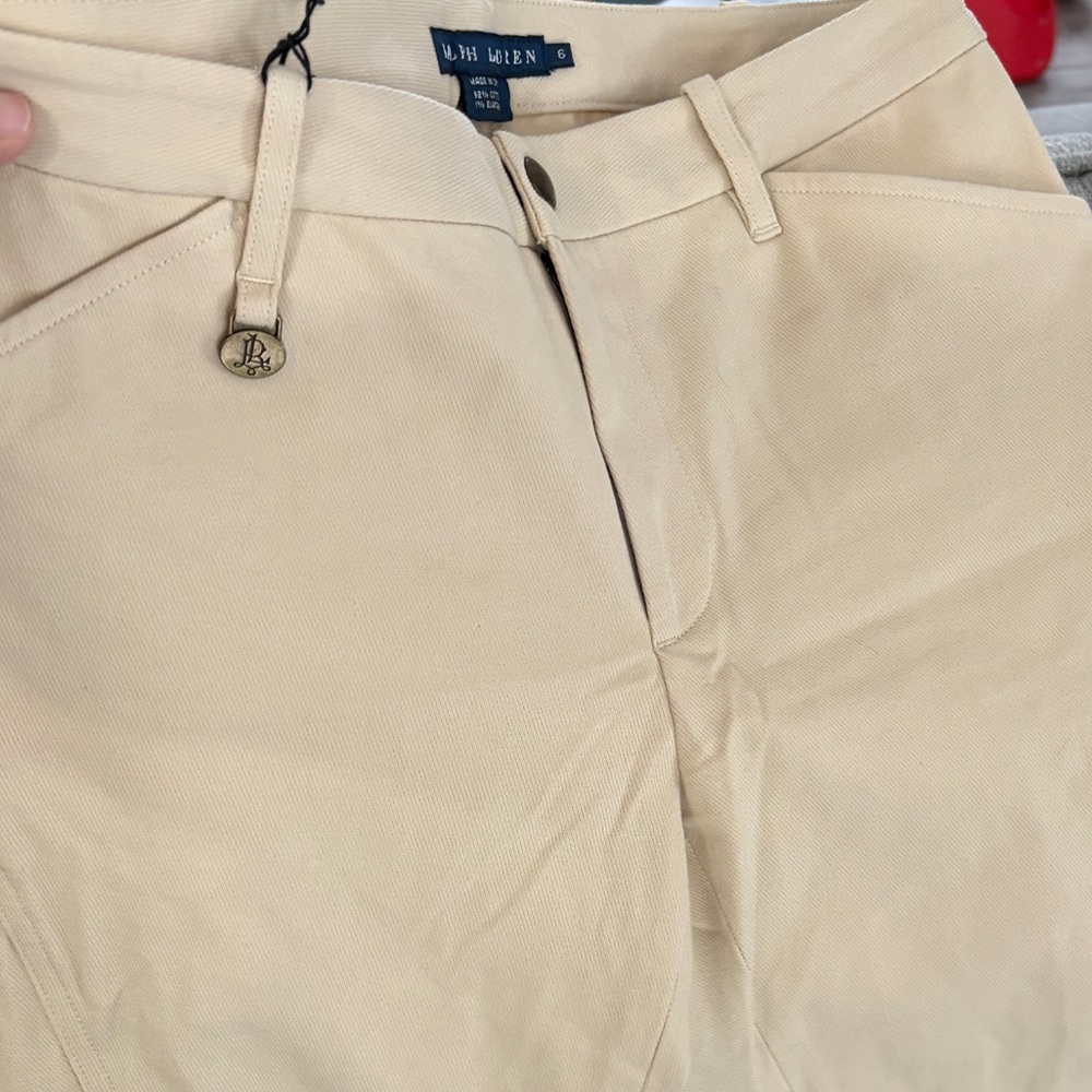 Ralph Lauren Equestrian Tan Pants with Brown Accents - Picture 2 of 4
